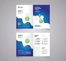 Business Bifold-Broschüren-Vorlagendesign vektor