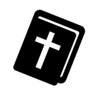 bibel silhuett ikon. kristen text. vektor. vektor