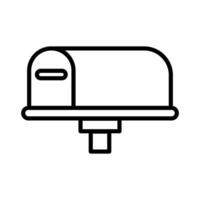 enkel brevlåda ikon. posta låda. e-post tar emot låda. vektor. vektor