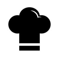 Koch Hut Silhouette Symbol. Konditor oder kochen. Vektor. vektor