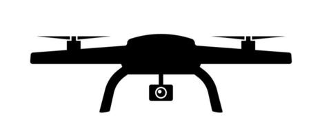 Drohne Antenne Silhouette Symbol. Vektor. vektor