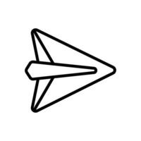 Papier Flugzeug Symbol Vektor Illustration Design