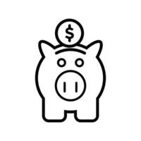 Schweinchen Bank Symbol Design Vektor Vorlage