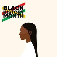 mall design för svart historia månad terar kvinnors konst illustration vektor