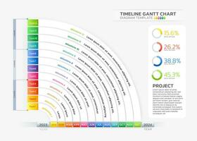 Zeitleiste gantt Diagramm Infografik Vorlage Hintergrund vektor