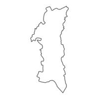 jericho Gouvernorat Karte, administrative Aufteilung von Palästina. Vektor Illustration.
