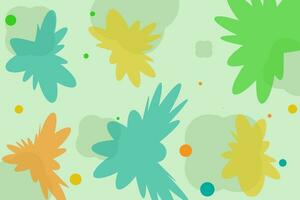 Hintergrund Hand gezeichnet organisch Formen Grün natürlich Blätter, Blumen, Linie Kunst Muster Dekoration Element von tropisch Blätter, Blumen und Geäst, dekorativ abstrakt Kunst Vektor nahtlos