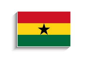 eben Rechteck Ghana Flagge Symbol vektor