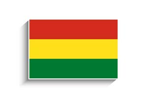 eben Rechteck Bolivien Flagge Symbol vektor