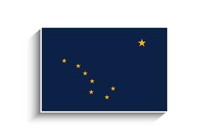 platt rektangel alaska flagga ikon vektor