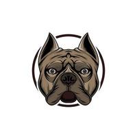 Bulldog-Kopf-Design vektor