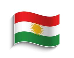 Vektor irakisch Kurdistan winken Flagge Symbol
