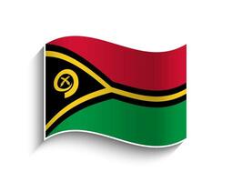 Vektor Vanuatu winken Flagge Symbol