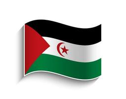 vektor sahrawi republik vinka flagga ikon