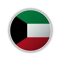 abstrakt cirkel kuwait flagga ikon vektor