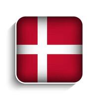 vektor fyrkant Danmark flagga ikon