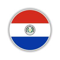 abstrakt cirkel paraguay flagga ikon vektor