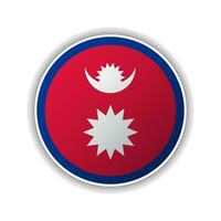 abstrakt Kreis Nepal Flagge Symbol vektor