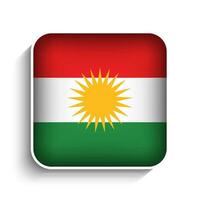 Vektor Platz irakisch Kurdistan Flagge Symbol