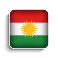 vektor fyrkant irakier kurdistan flagga ikon