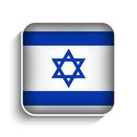 vektor fyrkant Israel flagga ikon