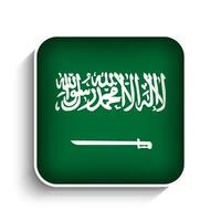 vektor fyrkant saudi arabien flagga ikon