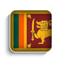 vektor fyrkant sri lanka flagga ikon