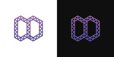 Briefe dd Polygon Logo, geeignet zum Geschäft verbunden zu Polygon mit dd Initialen. vektor