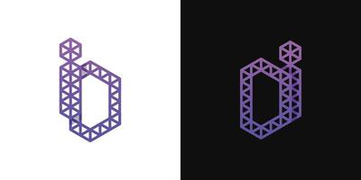 Briefe di und Ich würde Polygon Logo Satz, geeignet zum Geschäft verbunden zu Polygon mit di und Ich würde Initialen. vektor