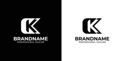 Brief ck oder kc Logo, geeignet zum irgendein Geschäft mit kc oder ck Initialen. vektor