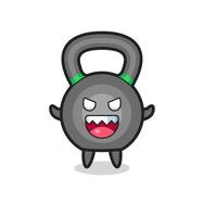 illustration av ond kettlebell maskot karaktär vektor