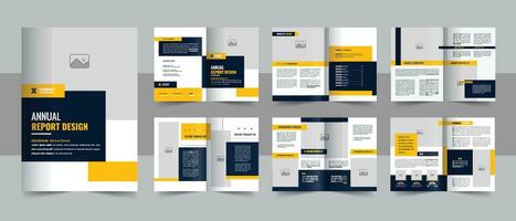 företags- företag årlig Rapportera mall med omslag, tillbaka och inuti sidor, företag profil broschyr eller företag profil layout vektor