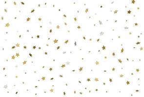 guldstjärna bakgrund. 3d gyllene stjärnor konfetti. vektor