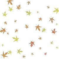 Herbst Ahorn Konfetti. einfacher Herbsthintergrund vektor