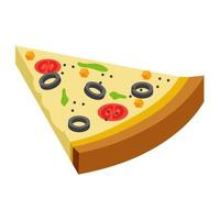 pizza skiva koncept vektor
