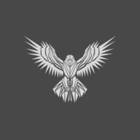 Adler Logo, geometrisch Adler Logo Das symbolisiert Freiheit und Geheimnis. vektor