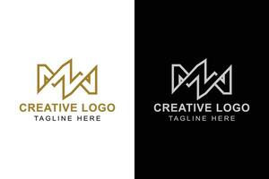 Brief mw, wm Logo. einfach Vektor Design editierbar