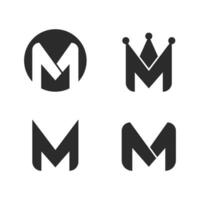 m Buchstaben Logo vektor