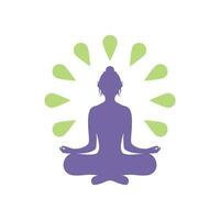 meditation yoga logotyp vektor
