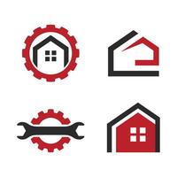 Zuhause Bedienung Logo Symbol vektor