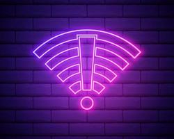 Wi-Fi-Verbot, Verbotssymbol. einfache dünne Linie, Umrissvektor des Verbots vektor