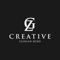 Alphabet Briefe gz modern Logo Design minimalistisch, einzigartig modern kreativ minimal Logo Design vektor