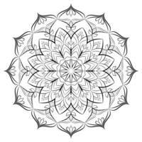 dekorativ runden Mandala Ornament im ethnisch orientalisch Stil. abstrakt Blumen- Muster zum Henna, mehendi, Tätowierungen, Schmuck. Färbung Seite zum Erwachsene. vektor