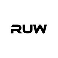 Ruw Brief Logo Design, Inspiration zum ein einzigartig Identität. modern Eleganz und kreativ Design. Wasserzeichen Ihre Erfolg mit das auffällig diese Logo. vektor