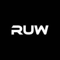 RUW brev logotyp design, inspiration för en unik identitet. modern elegans och kreativ design. vattenmärke din Framgång med de slående detta logotyp. vektor