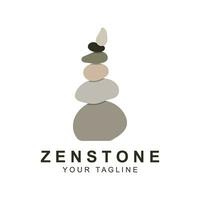 Zen Stein Silhouette Logo Vektor Illustration Design mit kreativ Idee