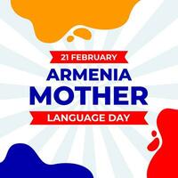 Mutter Sprache Tag. das Tag von Armenien Illustration Vektor Hintergrund. Vektor eps 10