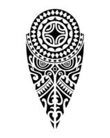 tätowieren skizzieren Maori Stil zum Bein oder Schulter mit Hakenkreuz. schwarz und Weiß. vektor