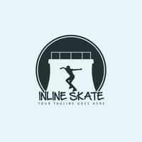 in der Reihe Skaten Logo Vektor