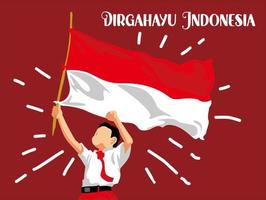 Dirgahayu Indonesien Vektor Hintergrund